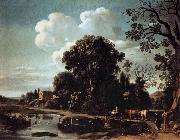 Filippo Napoletano River Landscape painting